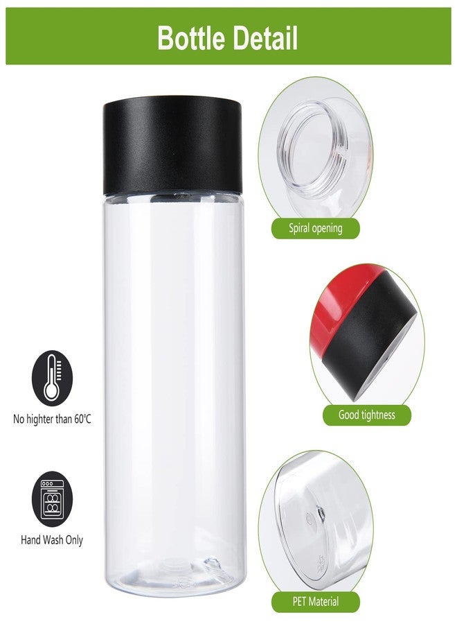 zmybcpack 24 Pack 8 oz Plastic Juice Bottles With Caps-Plastic Smoothie Bottles-Reusable Bulk Beverage Containers with Lids For Juice, Beverage - Image 3